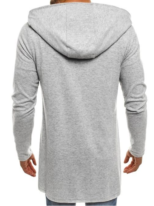 Halvány szürke aszimmetrikus kardigán ATHLETIC 0907