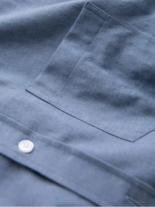 Elegáns kék slim-fit ing V1 SHCS-0174