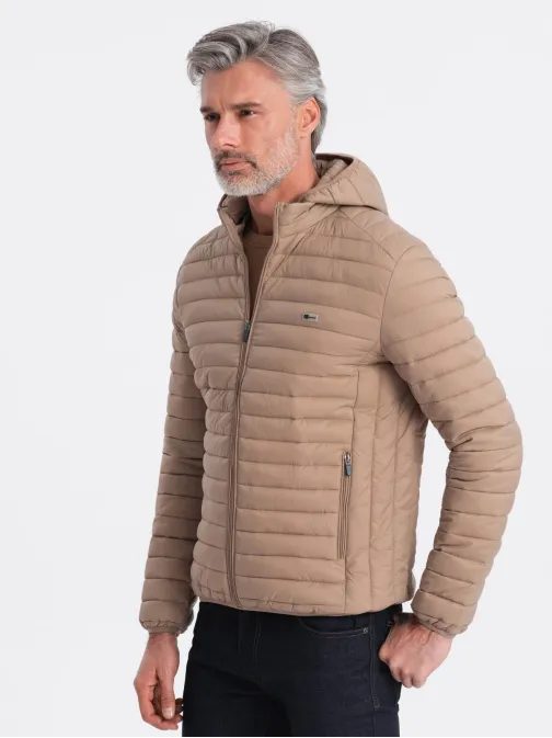 Barna férfi bomber dzseki V4 JALP-22FW-007