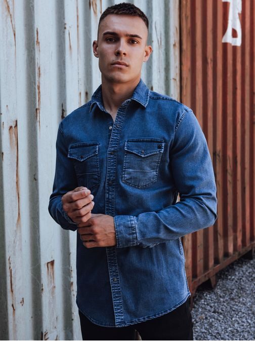 Vonzó kék farmer ing