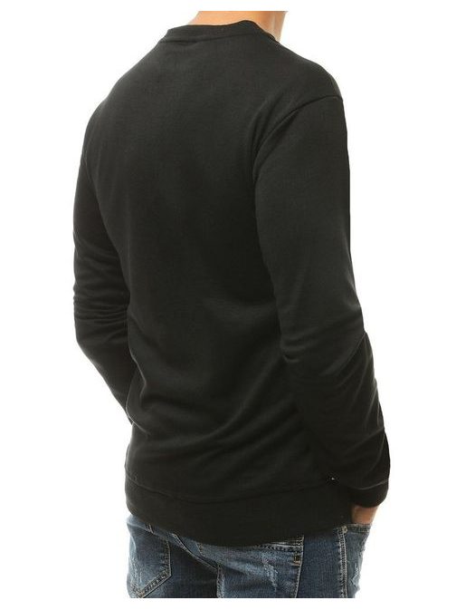 Modern fekete belebújós pulóver