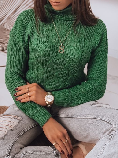 Zöld női pulóver eredeti kivitelben Auri