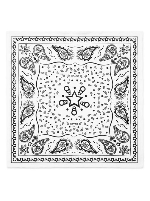 Stílusos fehér kendő BND109