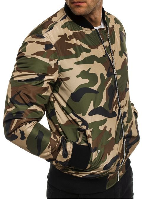 Stílusos terepmintás bomber dzseki NATURE 4372