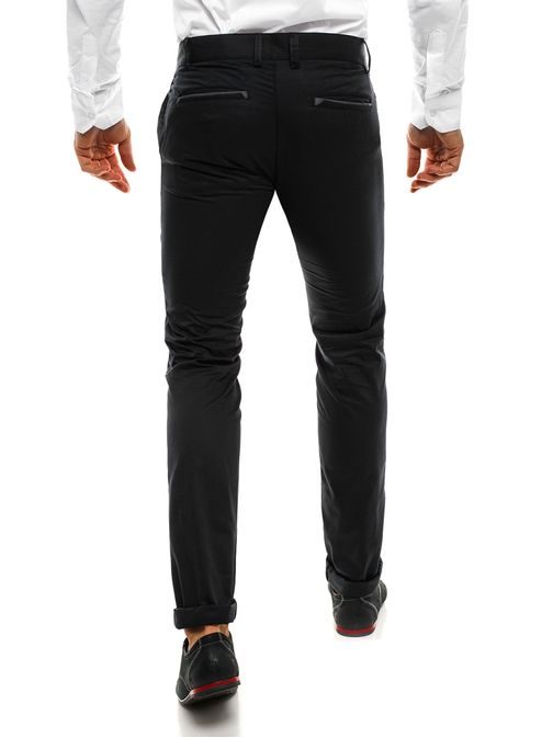 Elegáns fekete chino nadrág BLACK ROCK 206