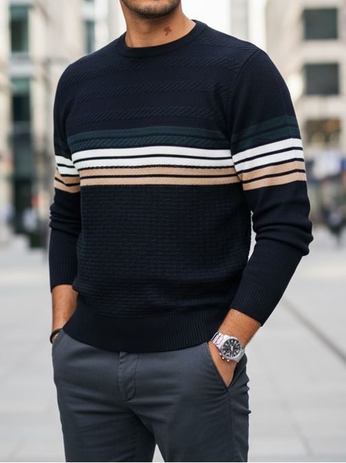 Férfi gránátvörös mintás pulóver