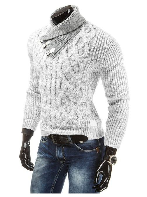 Érdekes kötött férfi pulóver