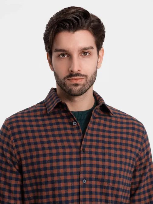 Flanel férfi ing v6 om-shcs-0150