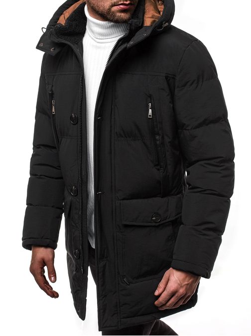 Fekete téli parka kabát JB/JP1097