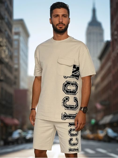 Stílusos férfi szett ICON bézs színben
