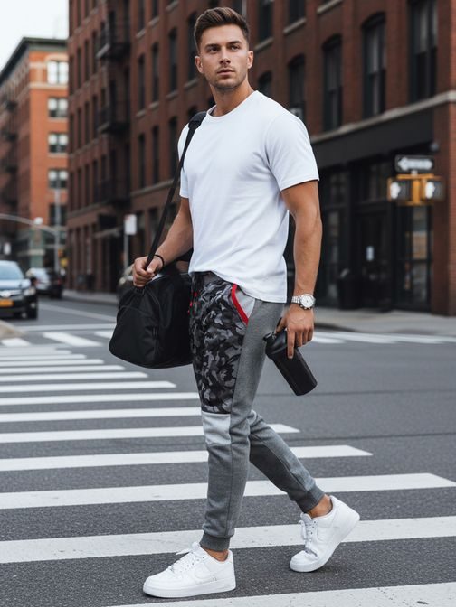 Camouflage trend melegítőnadrág grafitban