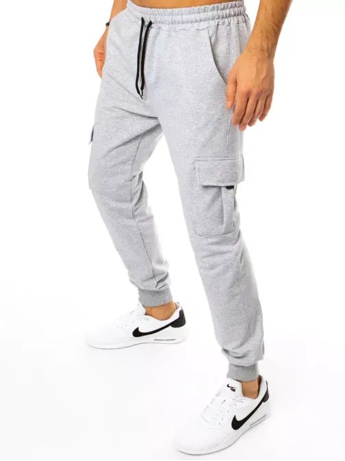 Stílusos halvány szürke melegítő nadrág