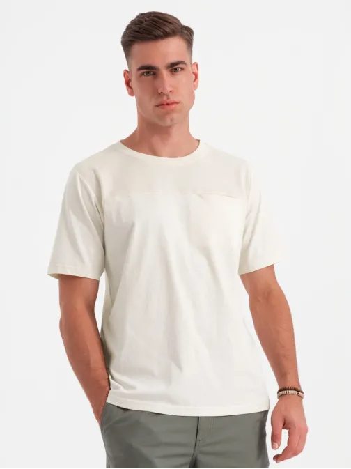 Egyedi fehér póló zsebbel V8 TSCT-0171