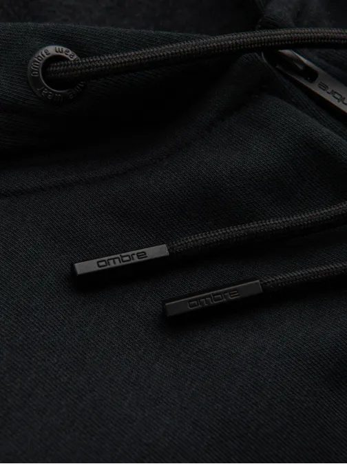 Férfi pamut pulóver - fekete v9 om-ssbz-0160