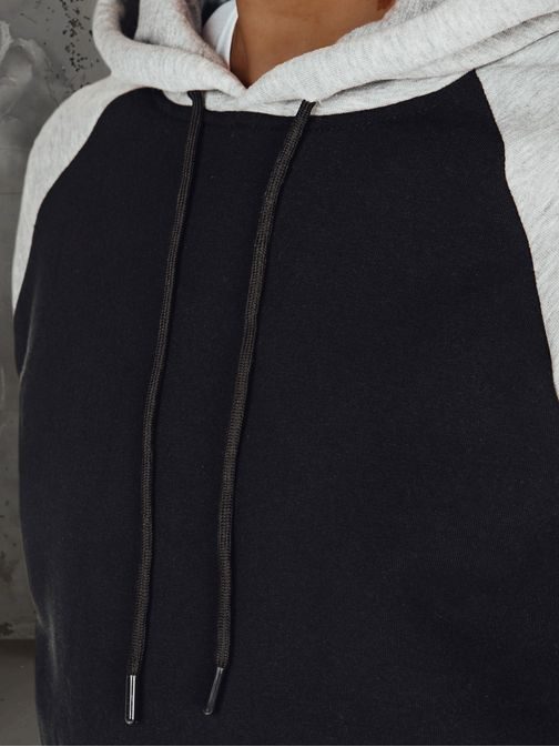 Egyedi fekete kapucnis pulóver