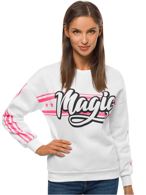 Fehér női pulóver Magic JS/B26001