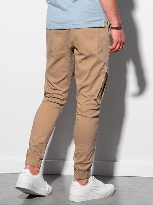 Trendi camel színű jogger nadrág  P886