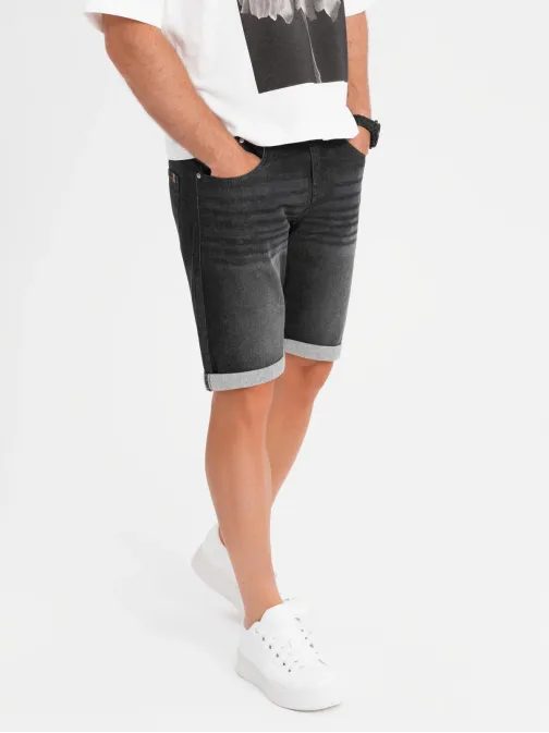 Modern fekete farmer rövidnadrág V3 SRDS-0164