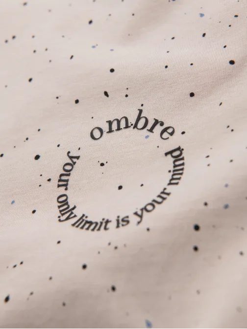 Divatos bézs férfi póló V2 nyomtatással TSFP-0186