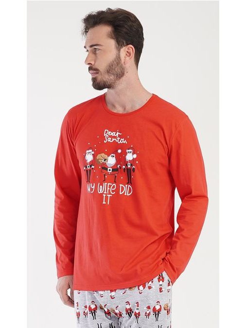 Férfi pizsama szet karácsonyi motívummal