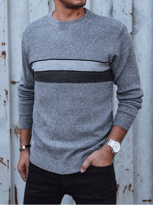 Modern szürke férfi pulóver