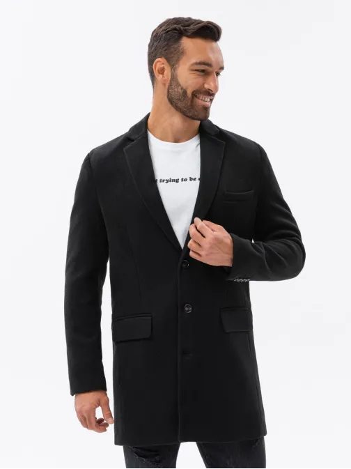 Elegáns fekete kabát C432