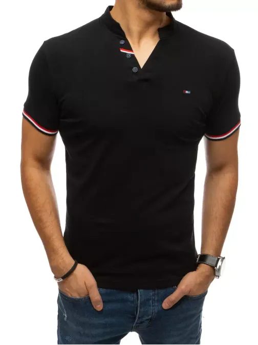 Elegáns fekete galléros póló