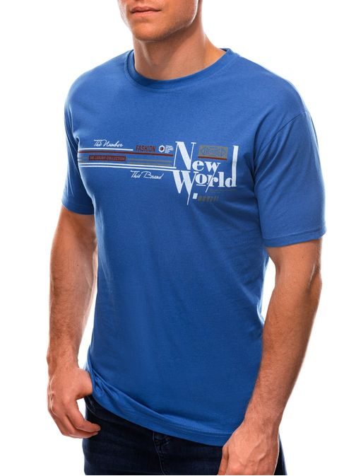 Kék pamut póló New World S1571