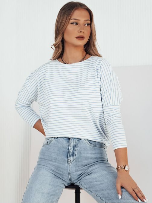Női fehér blúz kék csíkokkal  Apricale