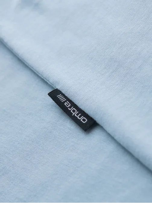 Basic világoskék pamut póló kerek nyakkal V19 TSBS-0236