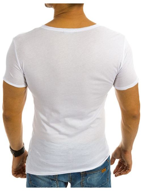 Egyedi fehér aszimetrikus póló