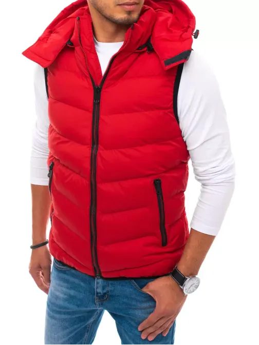 Piros steppelt mellény