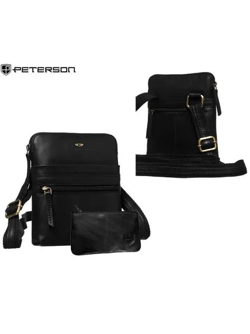 Fekete bőr férfi táska Peterson