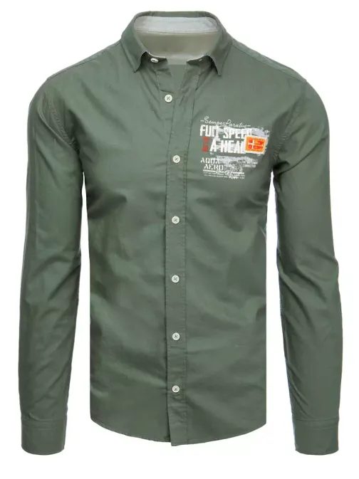 Zöld pamut póló nyomtatással