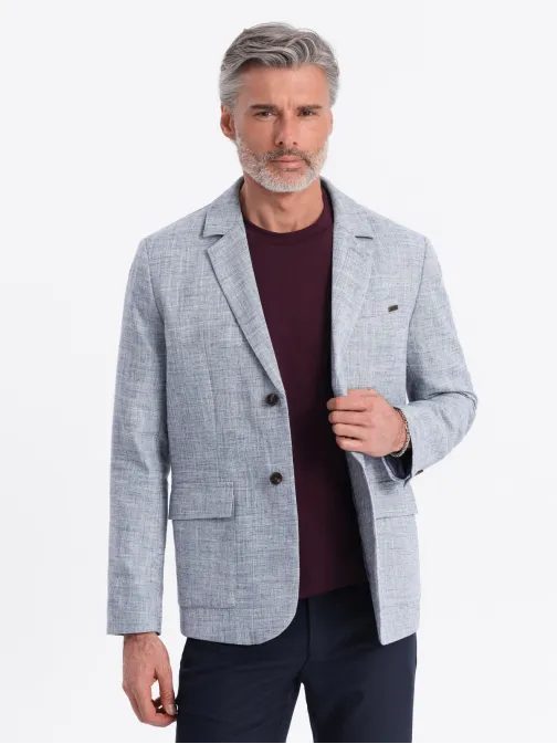 Előkelő kék regular zakó V3 BLZB-0128