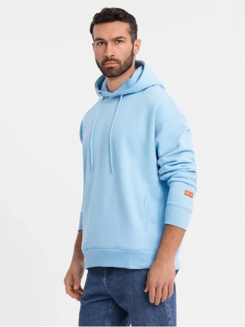 Pasztellkék unisex pulóver V8 SNBC-0105