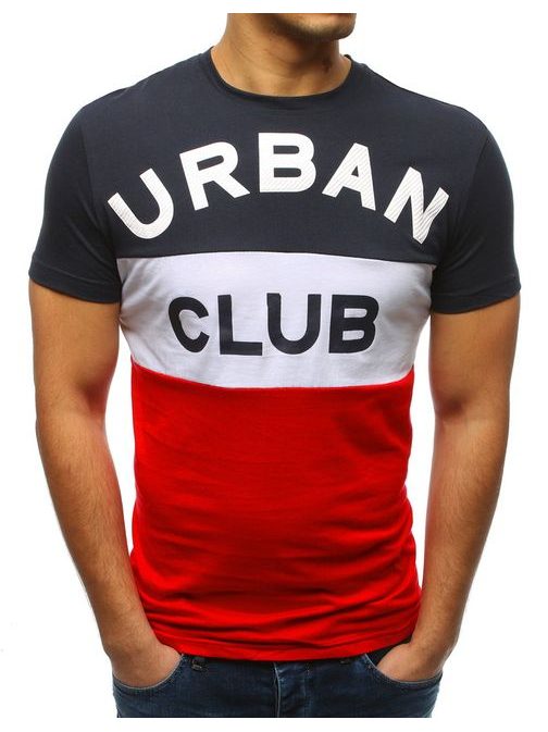 Sötét kék kombinált póló URBAN CLUB