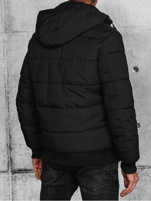 Trendi fekete téli steppelt dzseki