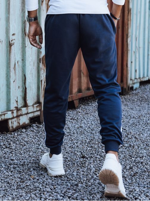 Férfi dizájner melegítőnadrág kék színben