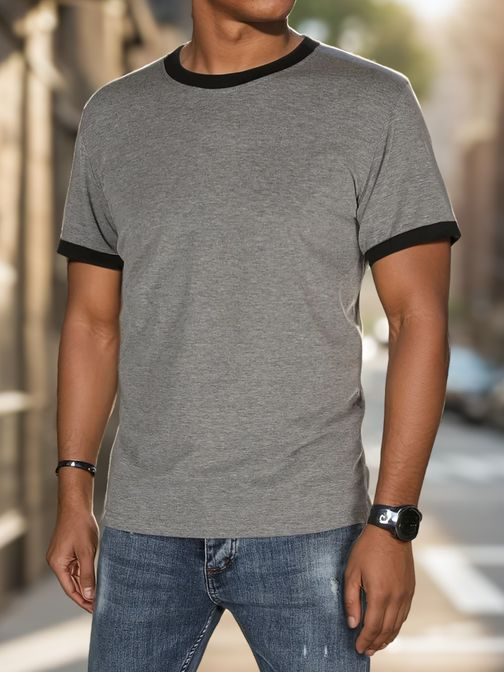 Kényelmes szürke férfi póló