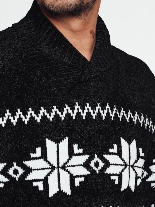 Modern fekete pulóver skandináv stílusban