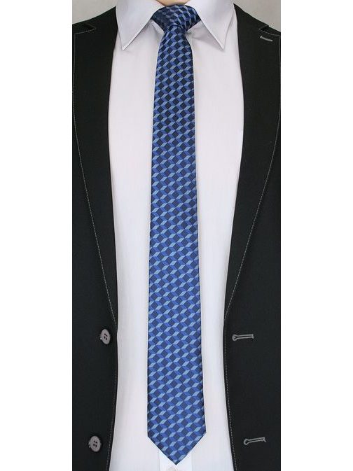 Kék mintás férfi nyakkendő