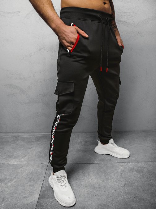 Stílusos fekete melegítő nadrág  JS/K10279