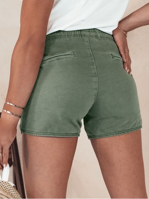 Divatos oliva zöld női rövidnadrág Citychic