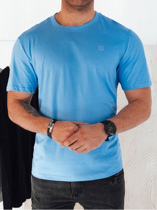Pamut kék rövid ujjú póló