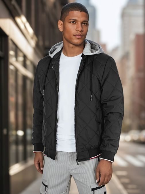 Modern steppelt fekete bomber kabát