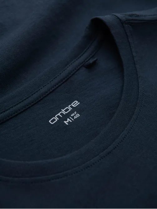 Érdekes kék póló nyomtatással v3 om-tspt-0137