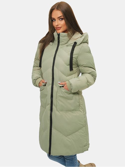 Eredeti világoszöld női téli kabát JS/M735/156