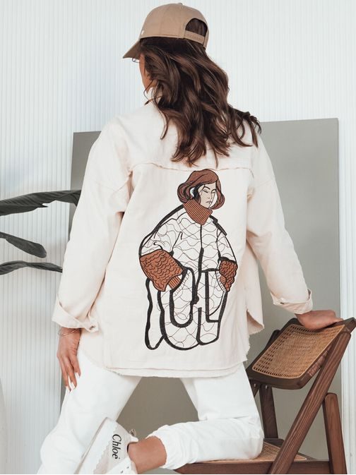 Egyedi halvány bézs farmer dzseki Damiraks