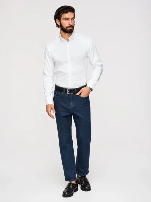 Férfi egyszínű fehér FIT SLIM ing V1 SHOS-0211